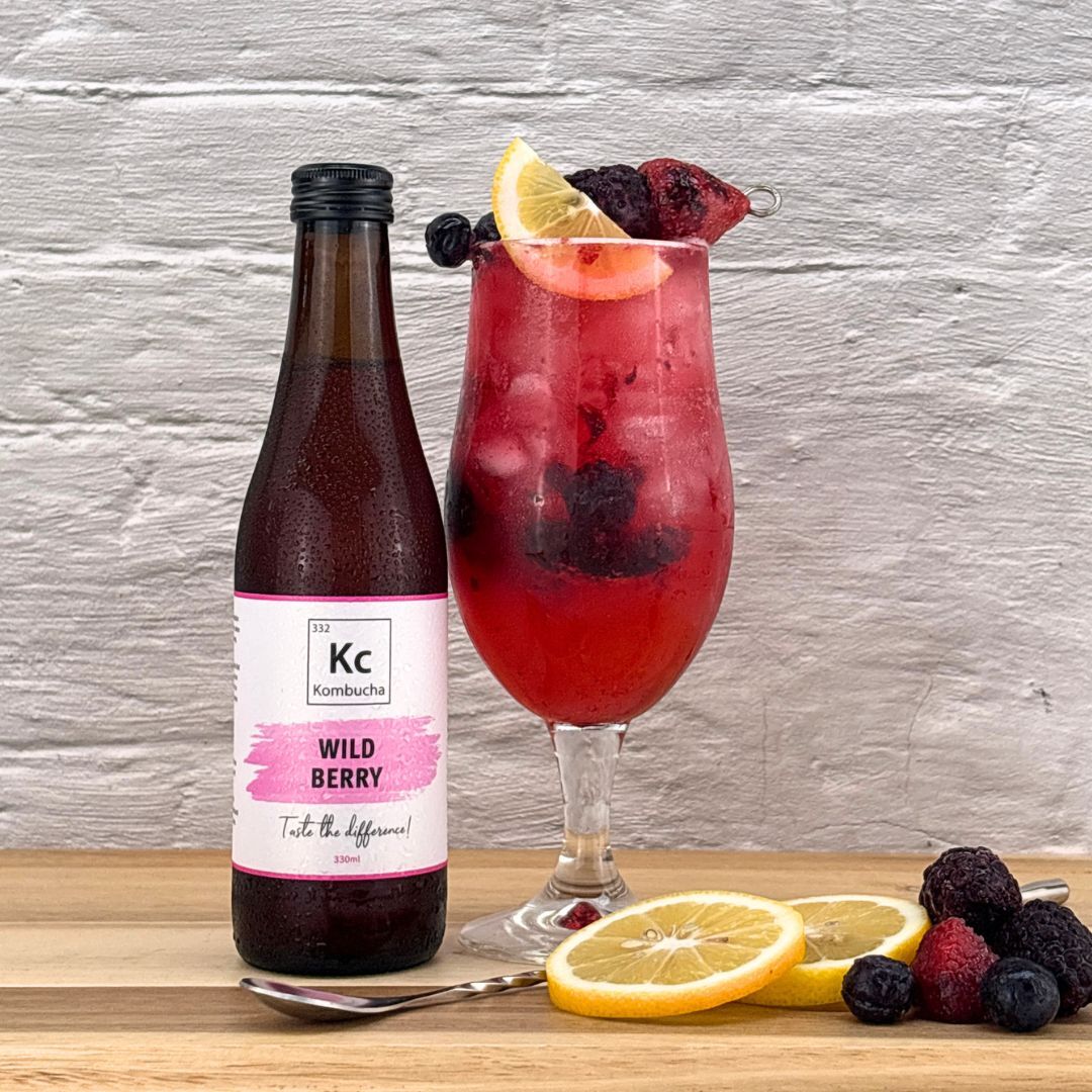 Dark and Stormy kombucha cocktail